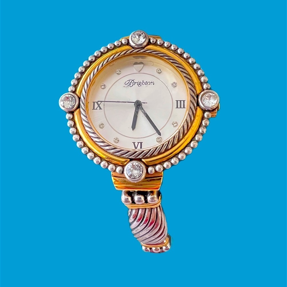 Brighton Gold and Silver Round Face Bracelet Watch